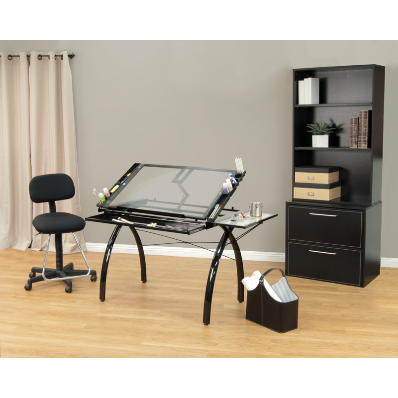 Studio Designs Futura Glass Drafting Table & Reviews Wayfair